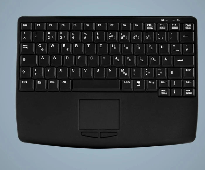 Contour Design Active Key kompakte Industrie-Tastatur mit Touchpad, schwarz, USB, DE