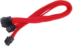 SilverStone PP07-EPS8R, 4/8-Pin EPS12V Verlängerung 30cm, sleeved rot (SST-PP07-EPS8R)