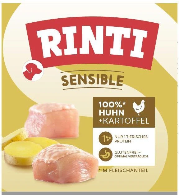 Finnern Rinti Sensible Huhn und Kartoffel, 4.80kg (6x 800g)