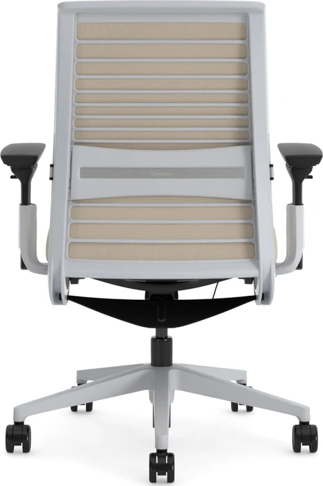 Steelcase Think Bürostuhl mit Armlehnen, beige/weiß