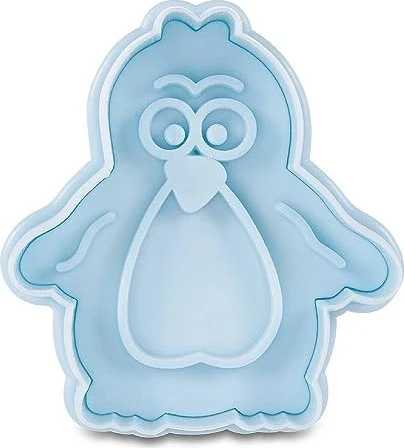 Städter Präge-Ausstecher mit Auswerfer Pinguin 6cm blau