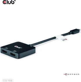 Club 3D USB-C [Stecker] auf 2x HDMI [Buchse], USB PD 100W (CSV-1558)