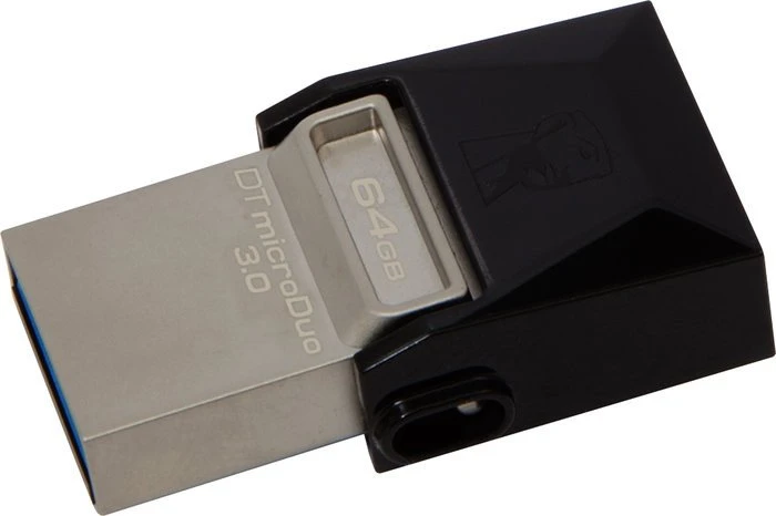 Kingston DataTraveler microDuo 64GB, USB-A + USB Micro-B, USB 3.2 Gen 1×1, USB 2.0