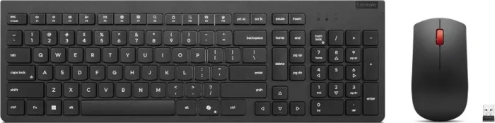 Lenovo Essential Wireless Combo Gen2 AI mit Copilot-Taste, schwarz, USB, DE