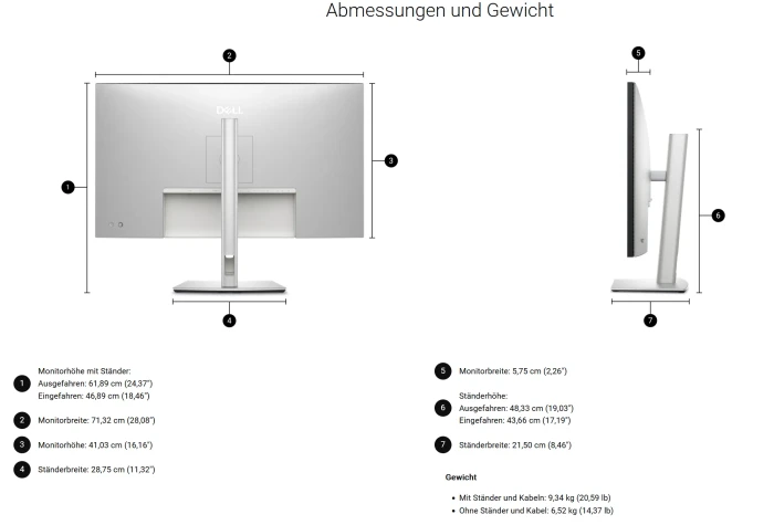 Dell UltraSharp U3225QE, 31.5"