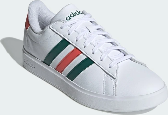 adidas Grand Court 2.0 cloud white/collegiate green/preloved scarlet