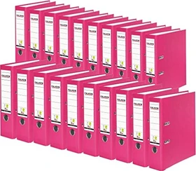 Falken Color Ordner 2-Ring PP, 80mm, A4, pink, 20er-Pack