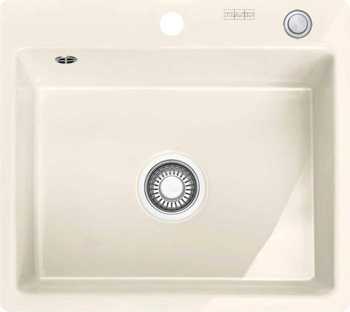 Franke Mythos MTK 610-58 Einbau Becken mittig mit Ablauffernbedienung magnolia
