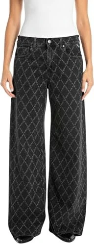 Replay Amelye Wide Leg Fit Jeans schwarz (Damen)