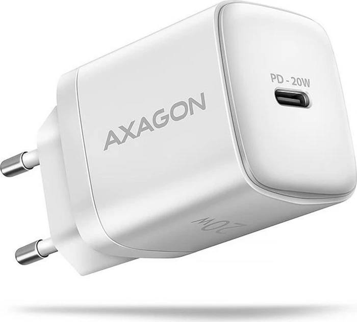 Axagon ACU-PD20W PD3.0 & QC4+ 1x OUTPUT Wall Charger 20W weiß