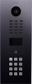 DoorBird D2101KV IP Video Türstation mit 1 Ruftaste, Keypad Modul, Edelstahl V4A, Titan-Optik, hochglanzpoliert