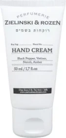 Zielinski & Rozen Black Pepper, Vetiver, Neroli, Amber Hand Cream, 50ml