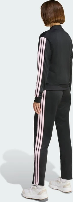 adidas Essentials 3-Streifen Trainingsanzug black/clear pink (Damen)
