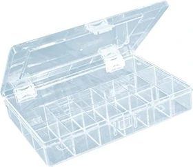 Hünersdorff PS-Compact Sortimentskasten mit 18 Fächern transparent