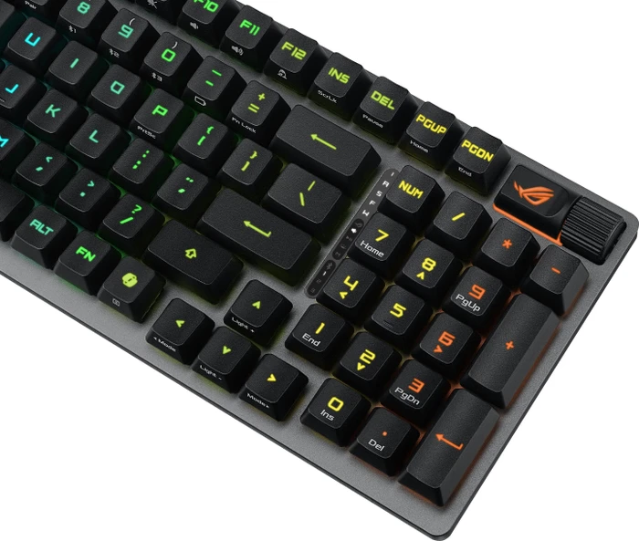 ASUS ROG Strix Scope II 96 RX Wireless, PBT, schwarz, ROG RX RED, USB/Bluetooth, DE