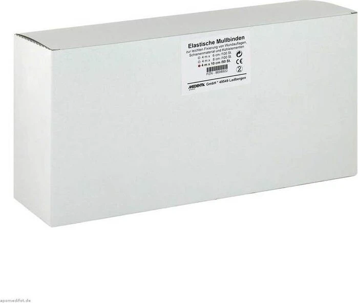 Medenta Mullbinde elastisch, 10cm x 4m, 50 Stück