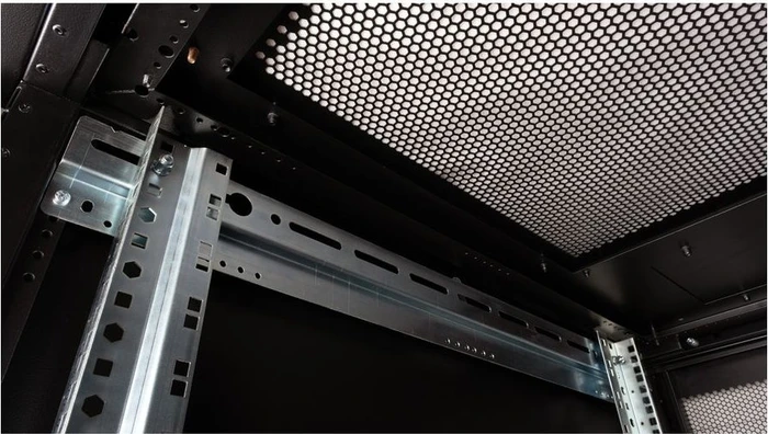 Roline / Secomp Pro Serie 19" Serverschrank 42HE, montiert, Glastür, IP20, RAL 9005, 1000mm tief
