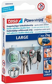 tesa Powerstrips Klebestreifen large weiß, 20mm/50mm, 10 Stück