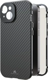 Black Rock 360° Glass Case für Apple iPhone 15 Carbon