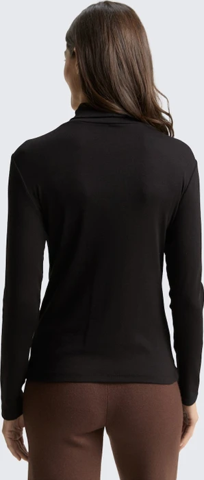 Tom Tailor Rollkragen Shirt langarm deep black (Damen)