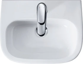 Duravit D-Code Handwaschbecken rechteckig 45x34cm, mit Hahnloch und Überlauf, weiß
