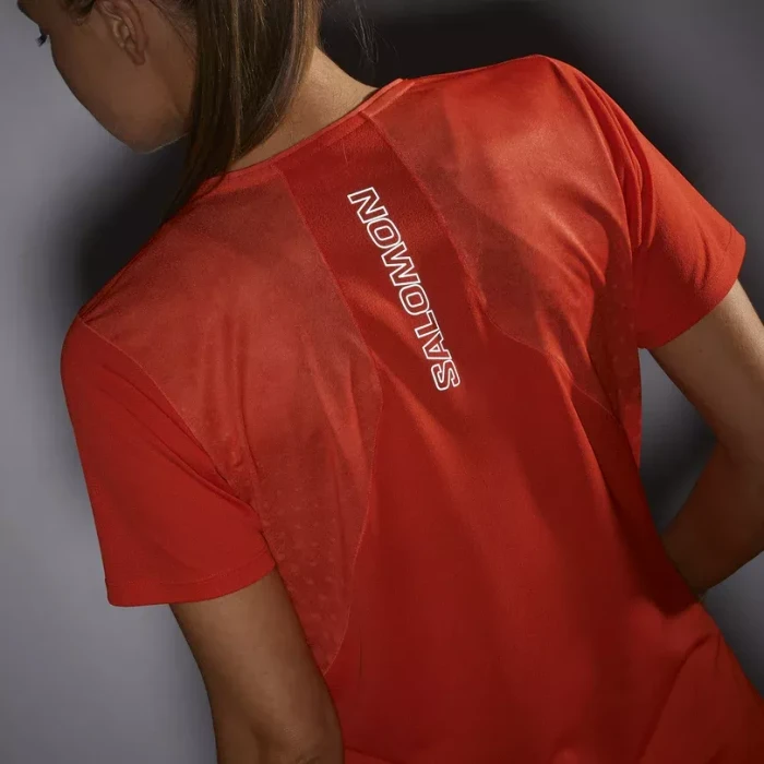 Salomon Sense Aero Laufshirt kurzarm fiery red/scarlet ibis (Damen)