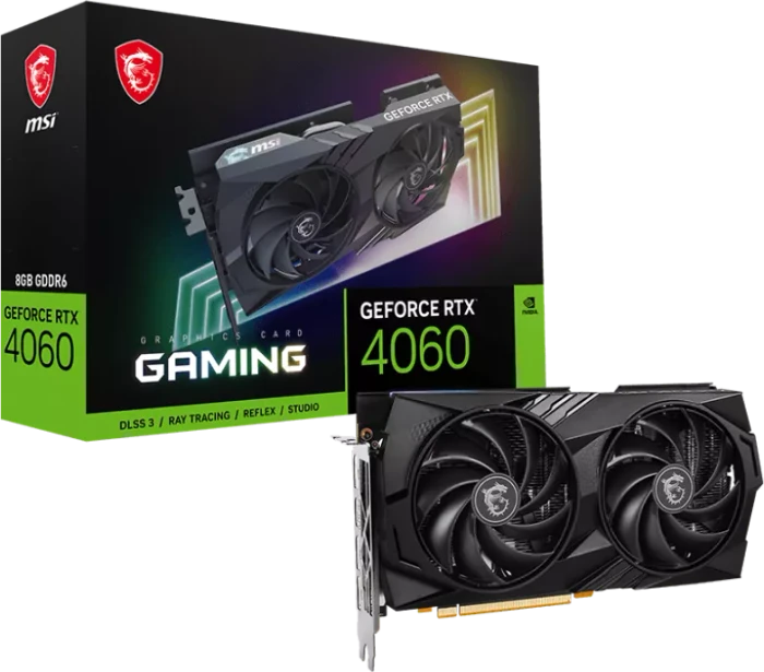 MSI GeForce RTX 4060 Gaming 8G, 8GB GDDR6, HDMI, 3x DP