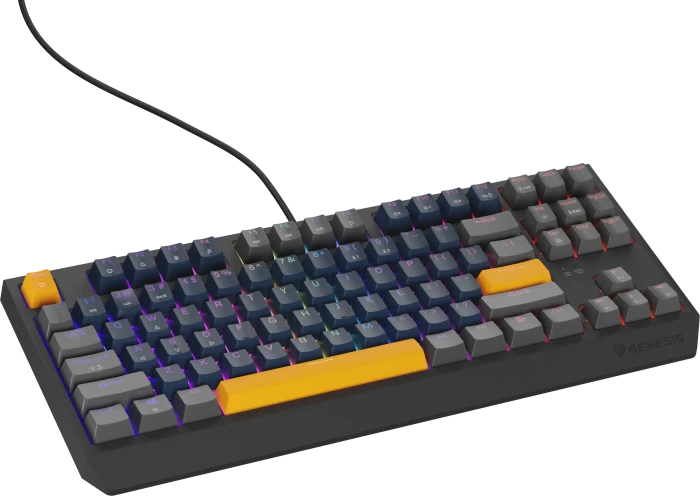 Genesis Thor 230 TKL, Naval Blue Positive, LEDs RGB, hot-swap, Outemu Panda, USB, US