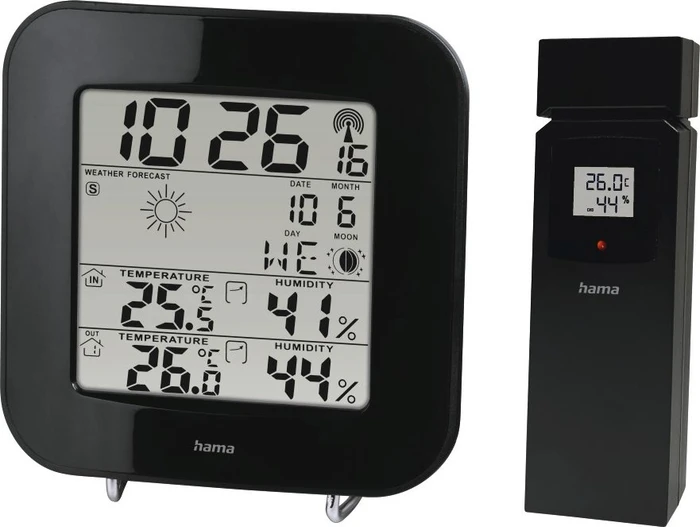 Hama EWS-200 Funkwetterstation schwarz, digital