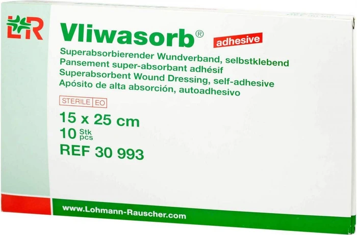 Lohmann & Rauscher Vliwasorb Adhesive Superabsorbierender Wundverband steril