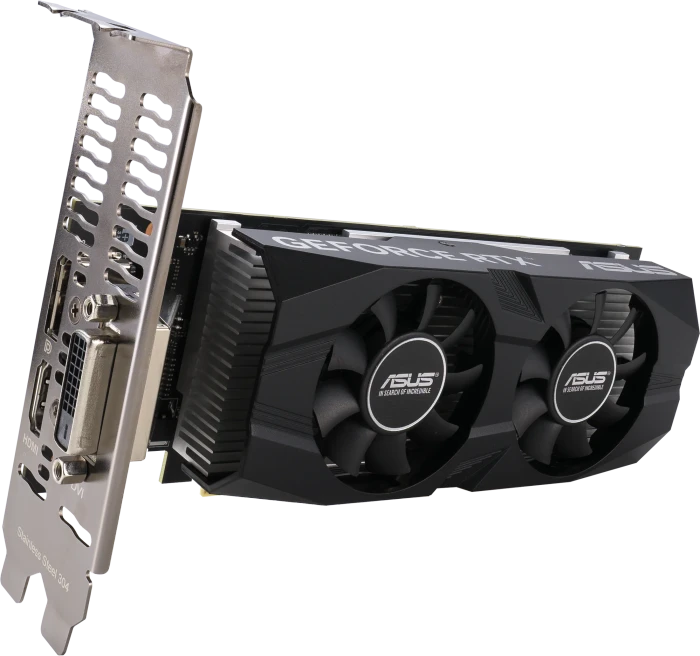 ASUS GeForce RTX 3050 OC, RTX3050-O6G-LP-BRK, 6GB GDDR6, DVI, HDMI, DP
