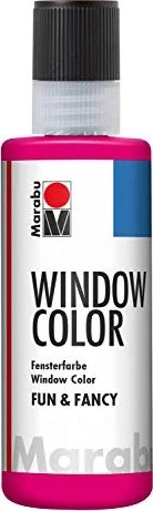 Marabu Window Color fun & fancy Malfarbe Glas/Porzellan, himbeere, 80ml