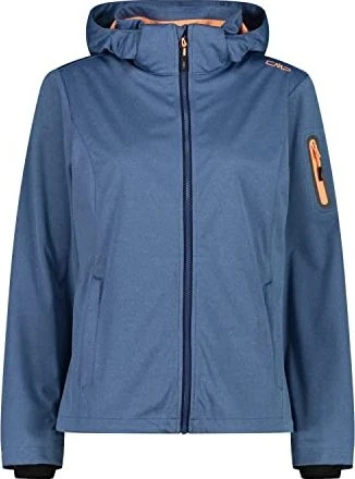 CMP Zip Hood Softshell Funktionsjacke dusty blue mel (Damen)