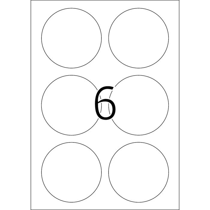Herma Etiketten Special rund, 85mm, ablösbar, weiß, matt, 100 Blatt (600 Etiketten)