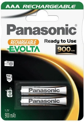 Panasonic Rechargeable Evolta Micro AAA NiMH 900mAh, 2er-Pack
