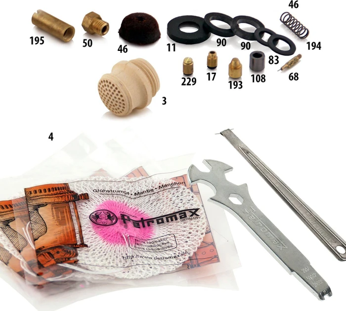 Petromax Verschleißteile-Set für HK 350-500 Glühstrumpf