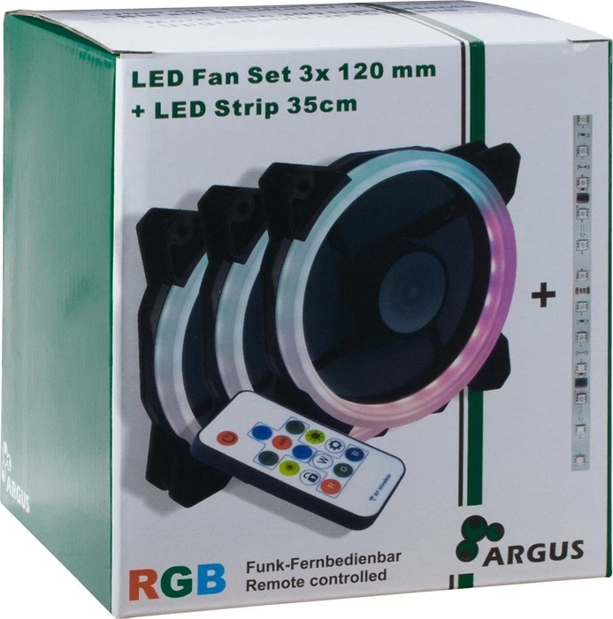 Inter-Tech Argus RS03, LED-Strip, 120mm, 3er-Pack