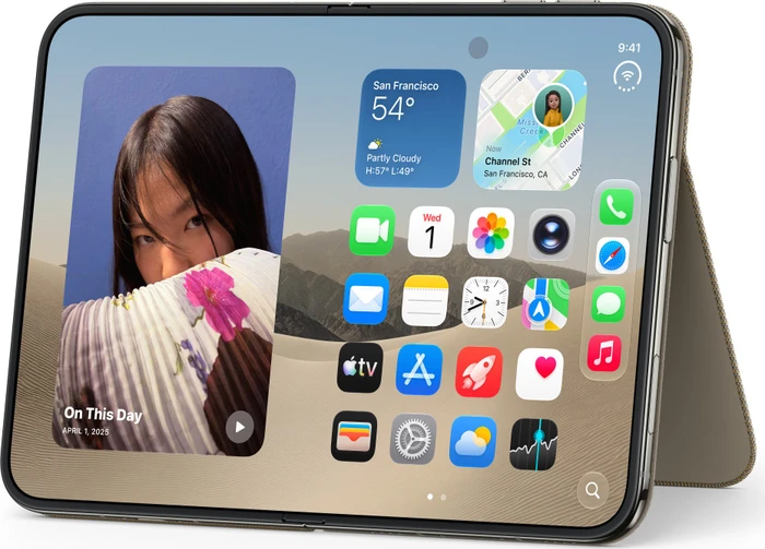 Apple Folio mit Standfuß für iPhone Duo taupe