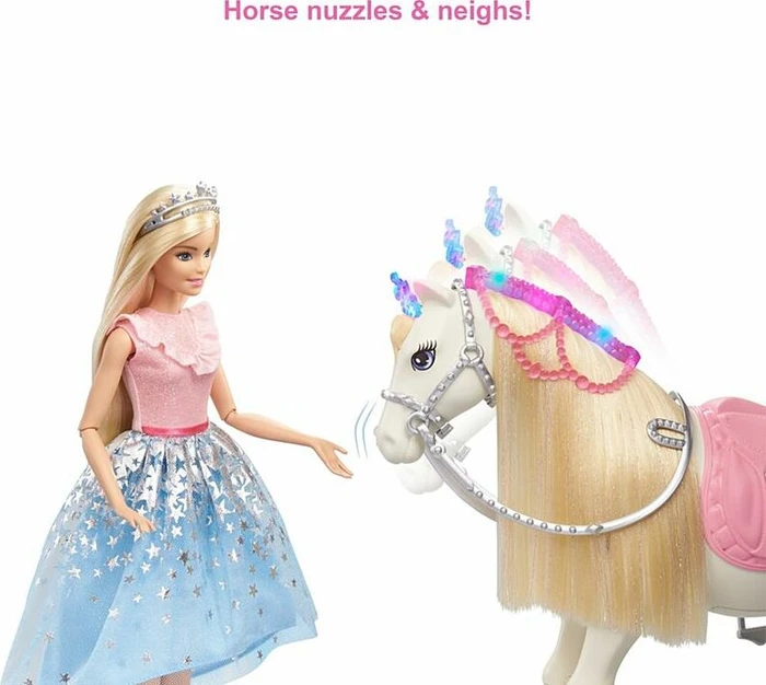 Mattel Barbie - Princess Adventure Tanzendes Pferd mit Prinzessin