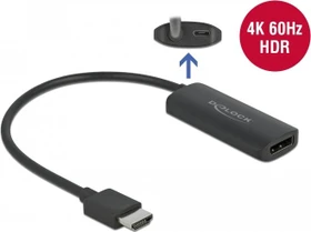 DeLOCK DisplayPort 1.2/HDMI Adapterkabel schwarz, 0.24m