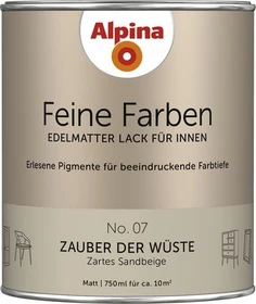 Alpina Farben Feine Farben Lack No. 07 Zauber der Wüste innen sandbeige edelmatt, 750ml