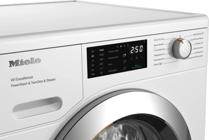 Miele W1 Excellence WEG885WPS PowerWash & TwinDos & Steam Frontlader lotosweiß