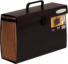 Fellowes Bankers Box System Dokumentenmappe 362x250x124mm, 19 Fächer, schwarz/braun
