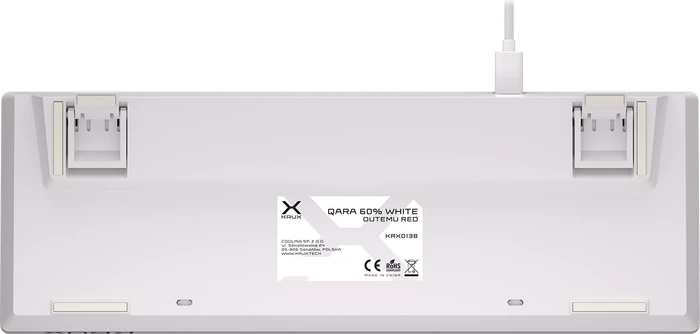 Krux Qara 60%, White, LEDs RGB, Outemu Red, USB, US