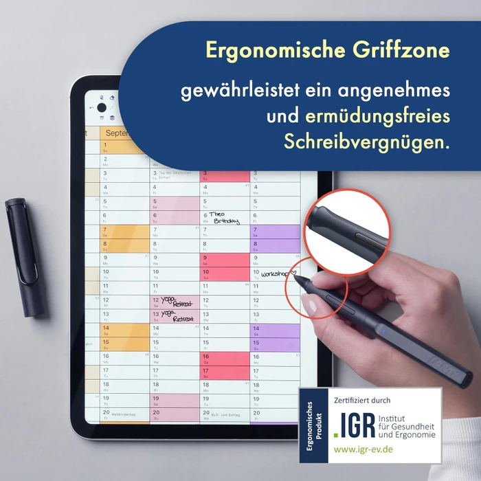 Lamy safari note+ steel black für Apple iPad, blau