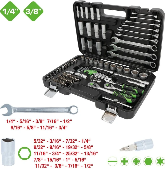 KS Tools Competition Handwerkzeugset inkl. Koffer, 91-tlg.