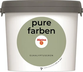 Alpina Farben Pure Farben Wandfarbe eukalyptusgrün innen grün, 2.5l