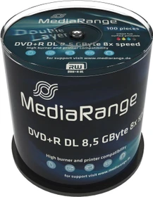 MediaRange DVD+R 8.5GB, 8x, 100er Spindel, printable