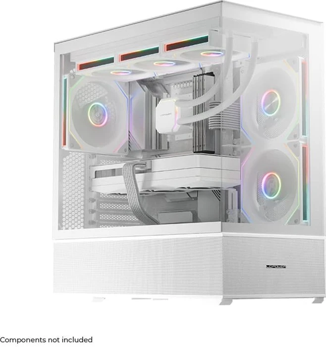 LC-Power Gaming 812B Quartz Vision, weiß, Glasfenster