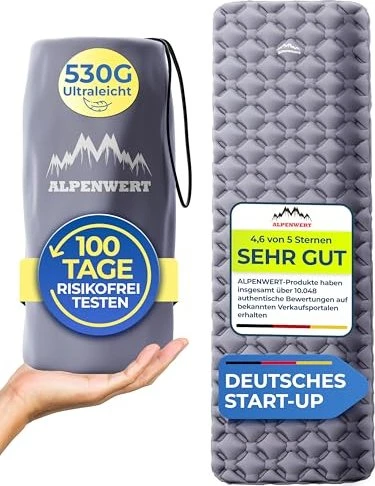 Alpenwert Ultraleichte Isomatte grau
